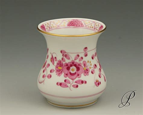 Vase Meissen Reiche Indische Malerei Purpur Porzellan Porcelain