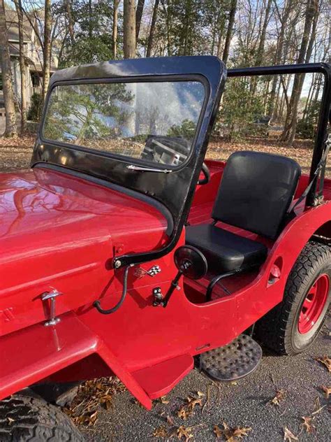 Willys Cj B Suv Red Wd Manual Jeep Classic Willys Cj B