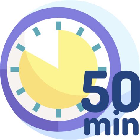 50 minutes Detailed Flat Circular Flat icon