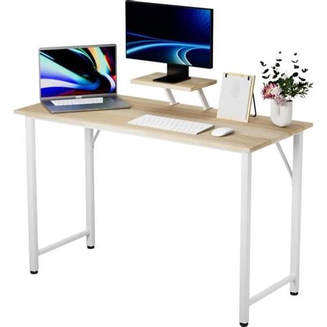 PIPIPOXER Bureau D Ordinateur 100x50x75cm Table De Bureau Avec Support