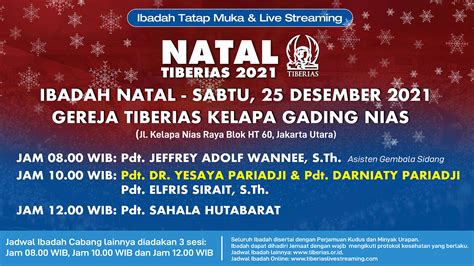 Ibadah Natal Sesi 1 Gereja Tiberias Indonesia