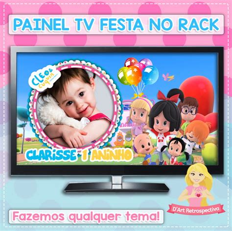 Painel De Festa Para Tv Cleo E Cuquin Rack Produtos Elo7