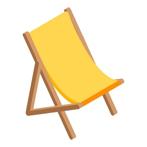 Premium Vector Beach Chair Icon Isometric Of Beach Chair Vector Icon