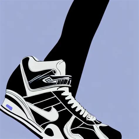 Retro Futuristic Nike Air Trainer Sneakers With Straps Stable Diffusion