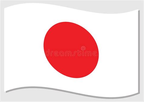 Waving Flag Of Japan Vector Graphic Waving Japanese Flag Illustration