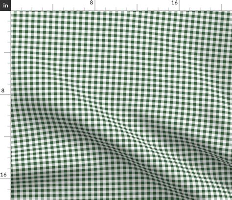 Quarter Inch Hunter Green And White Fabric Spoonflower