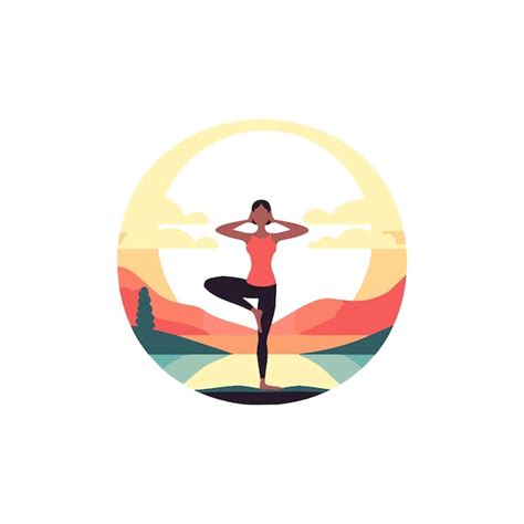 Premium Vector Peaceful And Calm Woman Meditating In Nature