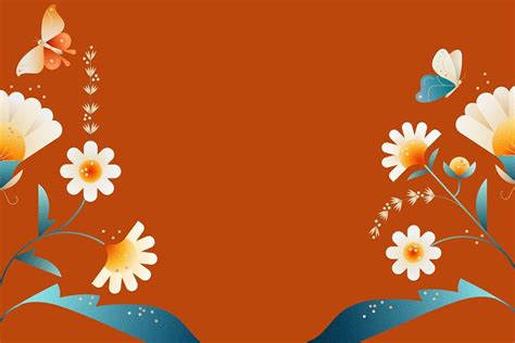 Orange geometric daisy floral background | Premium Photo - rawpixel