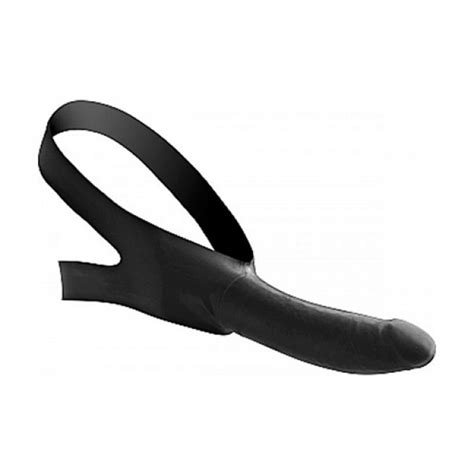 M Scara De L Tex Con Dildo Face Fuck Strap On Mouth Gag