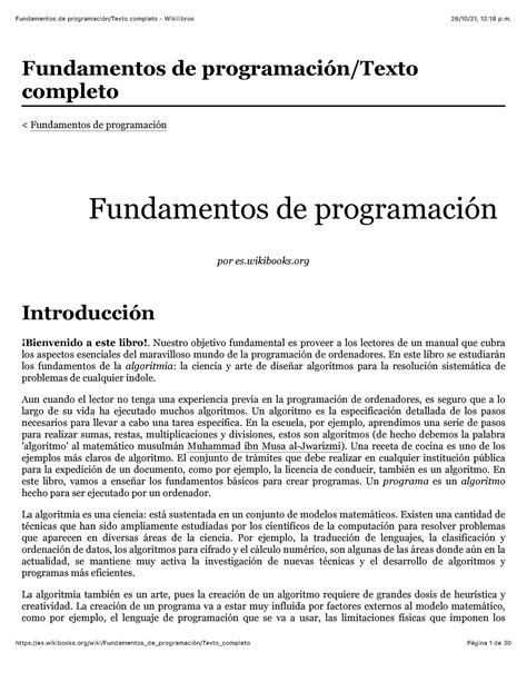 Fundamentos De Programación Fundamentos De Programación Texto Completo