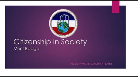 Citizenship In Society Merit Badge Workshop Youtube