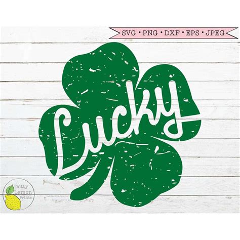 St Patricks Day Svg Lucky Irish Shamrock Svg Clover Svg Lep Inspire Uplift