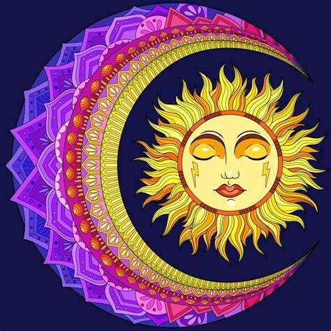 Sun And Moon Moon Stars Art Sun Art Celestial Art