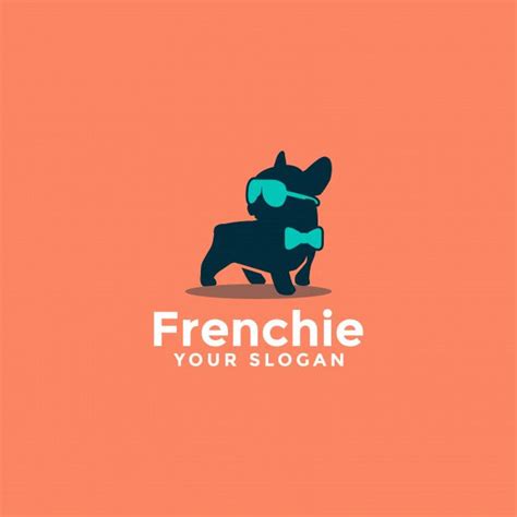 Premium Vector Fancy French Bulldog Logo Логотип в виде животного