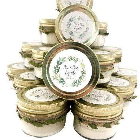 Custom Wedding Favor Candles Personalized Guest Ts