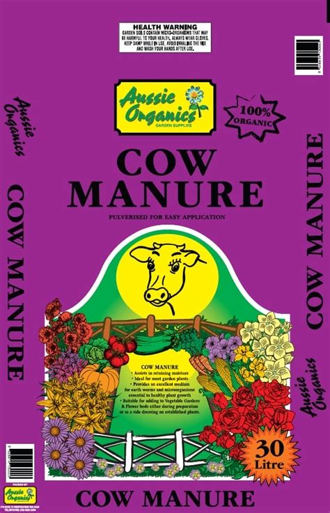 Aussie Organics Cow Manure 30lt Bag — Soils Aint Soils