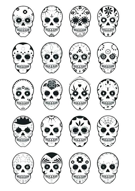 Sugar Skull Template Printable Free