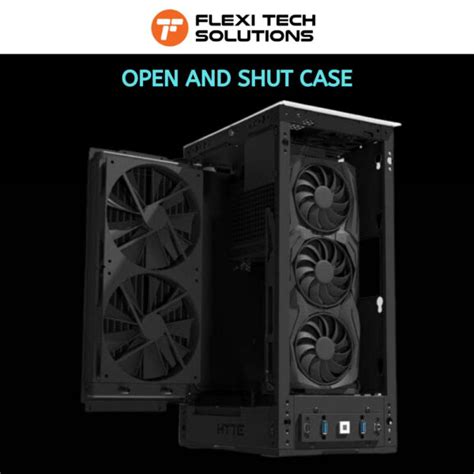 Hyte Revolt 3 Black White Premium Itx Small Form Factor Casing Pc Desktop Casing Flexi Tech