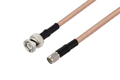 Bnc Male To Sma Male Cable 36 Inch Length Using Pe P195 Coax With Heatshrink Lf Solder