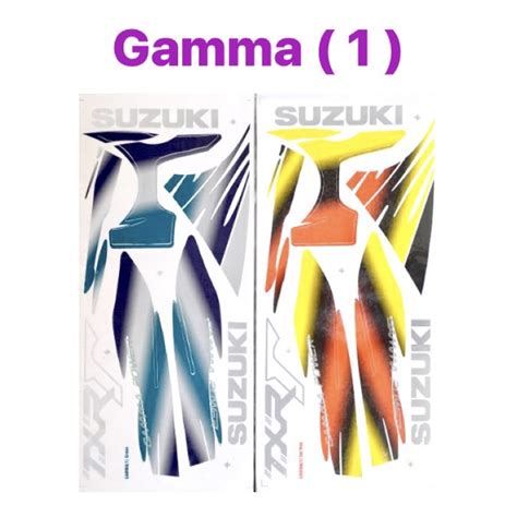 1 GAMMA STICKER LAMBANG STRIKE STRIP BODY COVER SET STIKER STRIPE