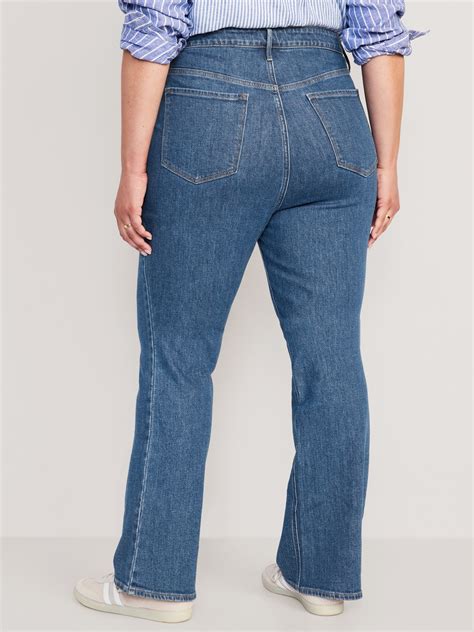 Higher High Waisted Cotton Hemp Blend Flare Jeans Old Navy