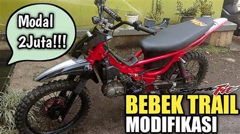 Modifikasi Motor Trail Bebek Buat Mancing Dan Adventure Youtube