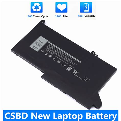 Csbd New 42wh Dj1j0 60wh F3ygt Laptop Battery For Dell Latitude 12 7000