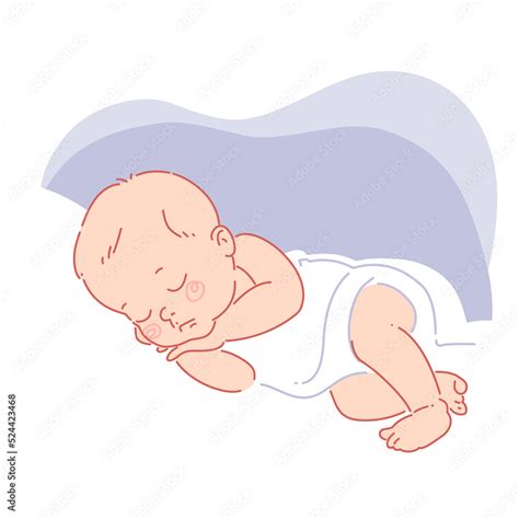 Cute Little Baby Sleeping Baby Girl Or Boy Sleeps Peacefully At Night