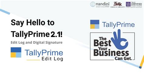 Introducing TallyPrime Edit Log Digital Signature In TallyPrime