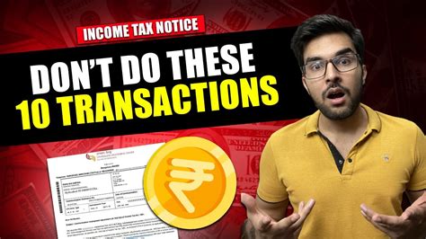 Transactions That Can Attract Income Tax Notice Hindi Youtube