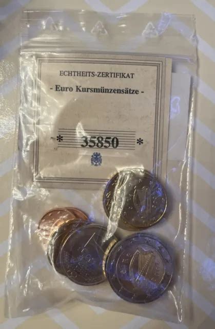 EURO KURSMÜNZENSATZ IRLAND 2002 1 Cent bis 2 EUR 9 99 PicClick DE