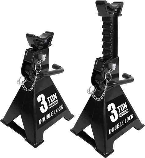 Torin 3 Ton Heavy Duty Jack Stands Double Locking Pins Car Jack Black