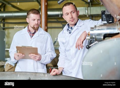 Modern Workers In Modern Coffee Manufactory Stock Photo Alamy