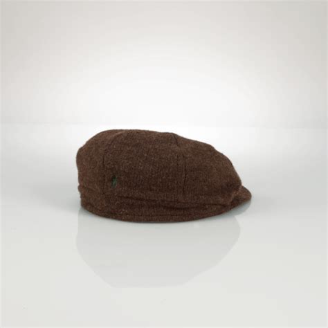 Polo Ralph Lauren Knit Lambswool Newsboy Cap In Brown For Men Lyst