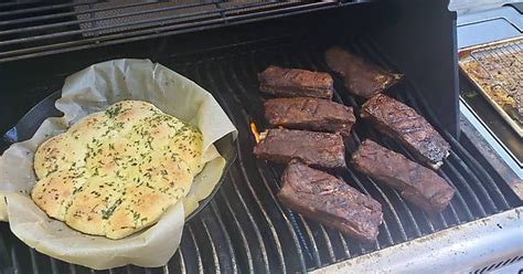 Ribs And Low Carb Garlic Rolls Baking Outside To Keep The House A Little Cooler Imgur