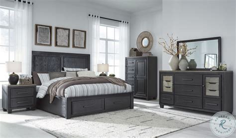 Foyland Black Panel Storage Bedroom Set from Ashley Furniture | Coleman ...