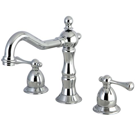 Traditional Two Handle 3 Hole Deck Mounted Widespread Bathroom Faucet Brass Pop Up In Polished