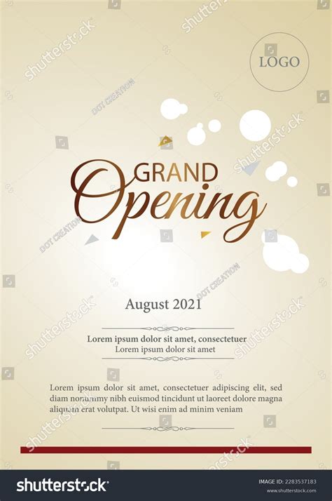 Grand Opening Ceremony Poster Concept Invitation Stock Vector Royalty