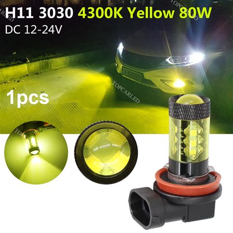 Aliexpress Buy SO K 1Pcs Universal Car 3030 4300K 80W H11 High