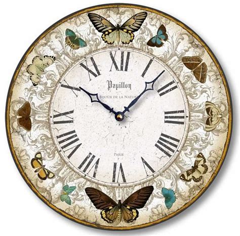 Articolo C8221 Stile Dellannata 12 Pollici Farfalle Clock Clock Art