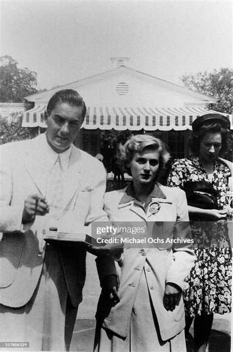 Actor Tyrone Power With His Wife French Actress Annabella Attend An