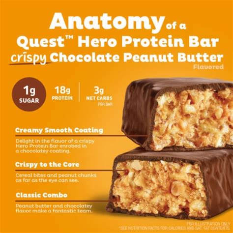 Quest Crispy Chocolate Peanut Butter Hero Protein Bar Ct Smiths