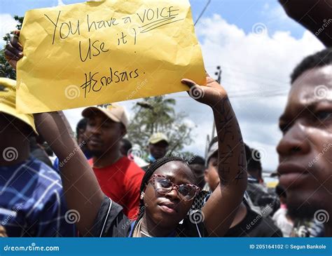 The End SARS Protest In Lagos Nigeria 2020 Editorial Photography