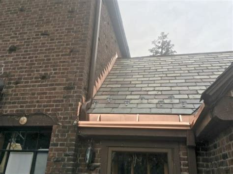 New Slate Roof And Copper Flashing Traditional Exterior New York