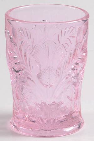 Inverted Thistle Light Pink Rose Oz Flat Tumbler By Mosser Ohio