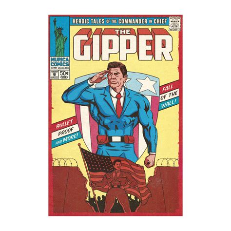 The Gipper The Fall Of The Wall Vintage Comic Poster Print Usamm