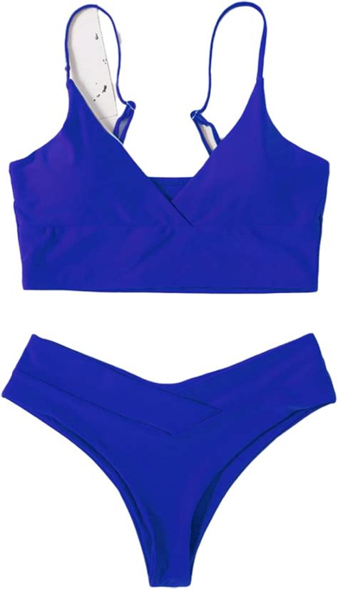 Qazw Due Pezzi Costumi Da Bagno Per Le Donne A Vita Alta Tankini