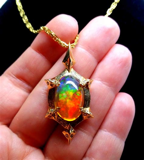 Mexican Fire Opal Necklace