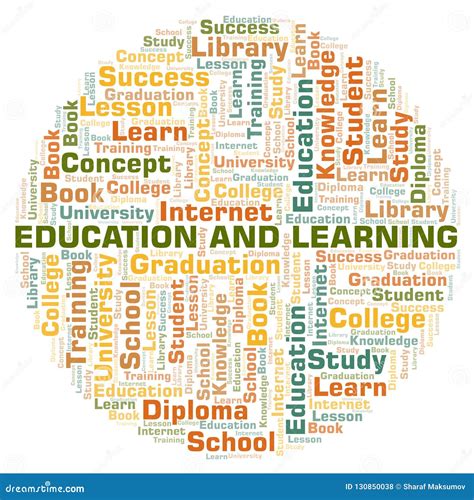 Education And Learning Word Cloud Stock Illustration Illustration Of