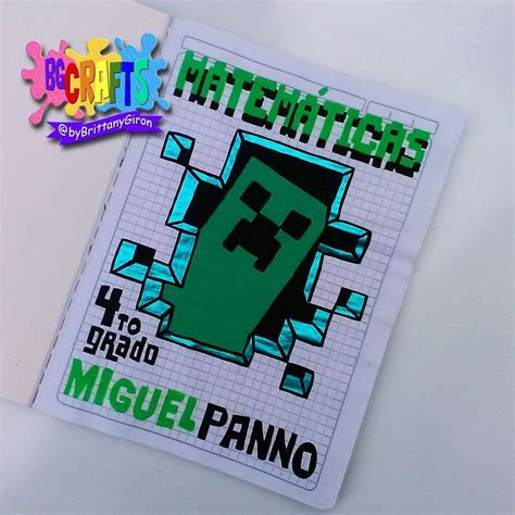 Portada Minecraft Portadas Personalizadas Para Cuadernos Escolares